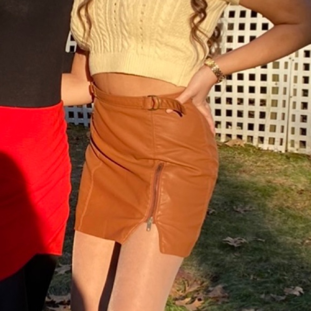 Free People Faux leather skirt